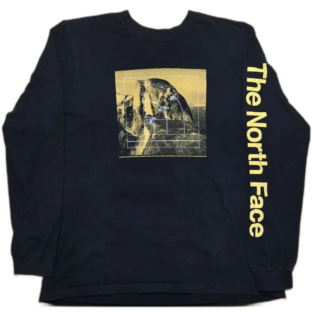 Northface Shirt Mens Longsleeve XL Logometrics Crewneck Tee Gorpcore